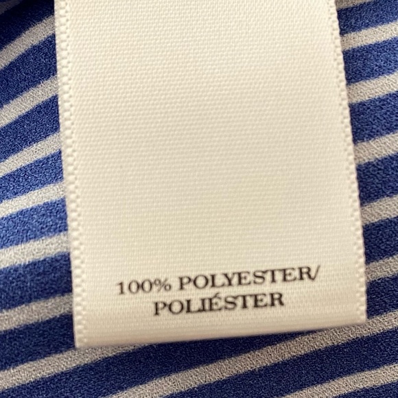 Blue and white striped blouse, button up - Picture 4 of 4